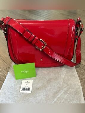 Authentic Kate Spade New York Daniels Drive Tressa Red Patent Leather Handbag